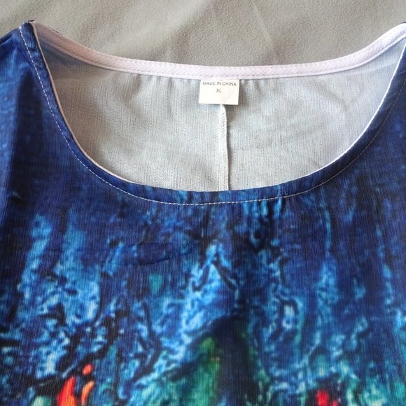 Artistic "BRILLIANT PAINT DRIPS" Womens XL Shirt (NEW) - Picture 2 of 4